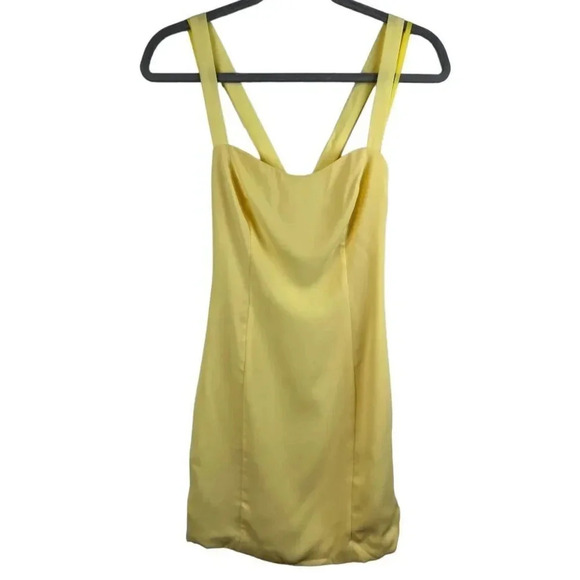 Fame and Partners Mini Dress Yellow 2 NWT - Picture 2 of 13